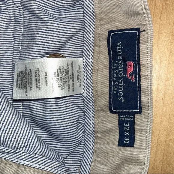 Vineyard Vines Breaker Pant – Khaki Stretch Chino (Size 32x30) - Picture 3 of 4